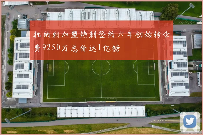 托纳利加盟热刺签约六年初始转会费9250万总价达1亿镑